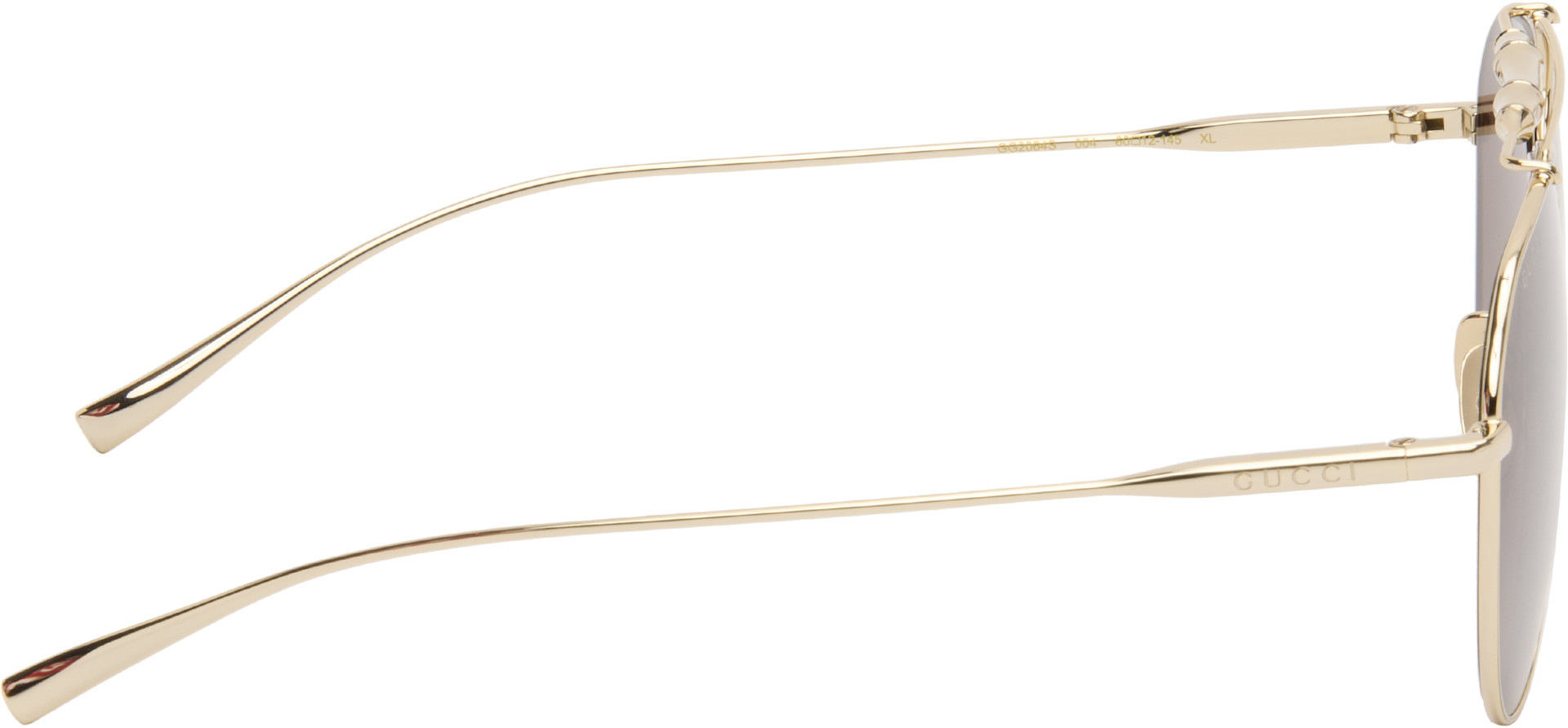 Gucci: ゴールド Bamboo Metal サングラス | SSENSE 日本