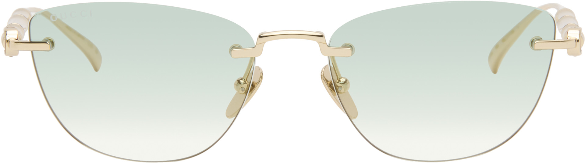 Gucci - Lunettes de soleil œil-de-chat dorées