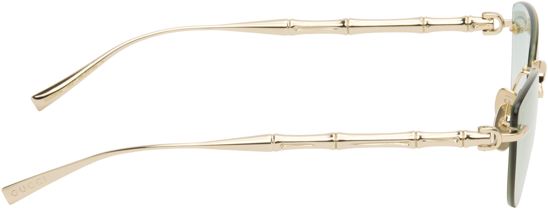 Gucci - Lunettes de soleil œil-de-chat dorées