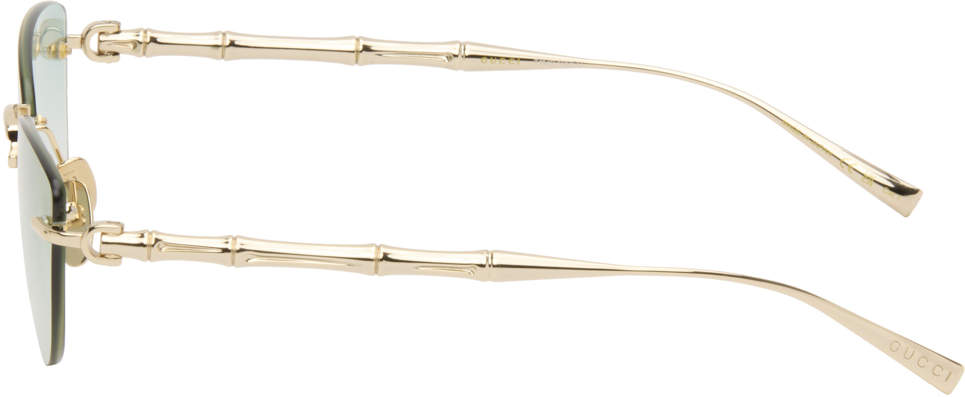 Gucci - Lunettes de soleil œil-de-chat dorées