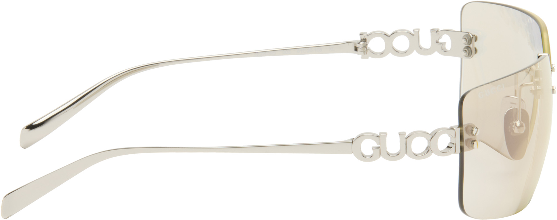 Gucci: Silver Frameless Square Sunglasses | SSENSE