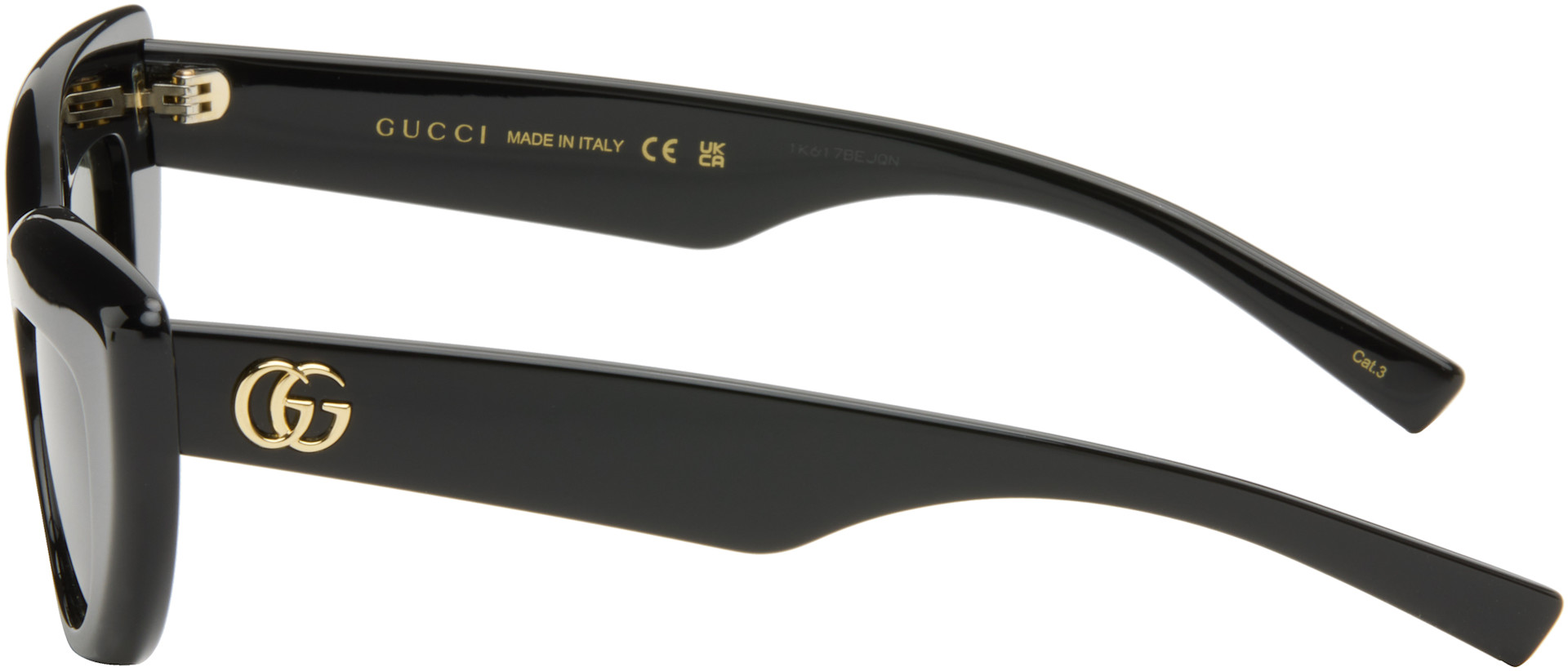 Gucci - Lunettes de soleil œil-de-chat noires