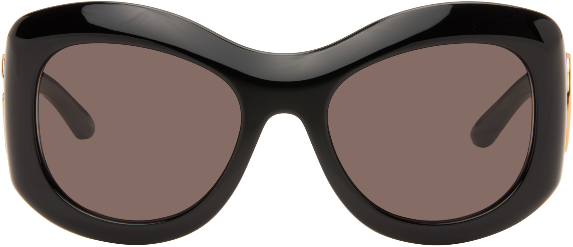 Gucci - Black Round Frame Sunglasses