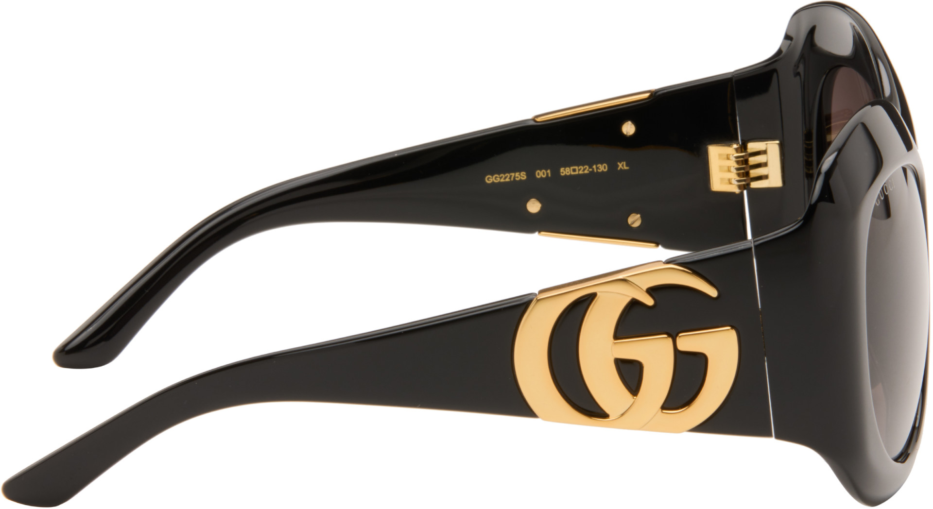 Gucci - Black Round Frame Sunglasses
