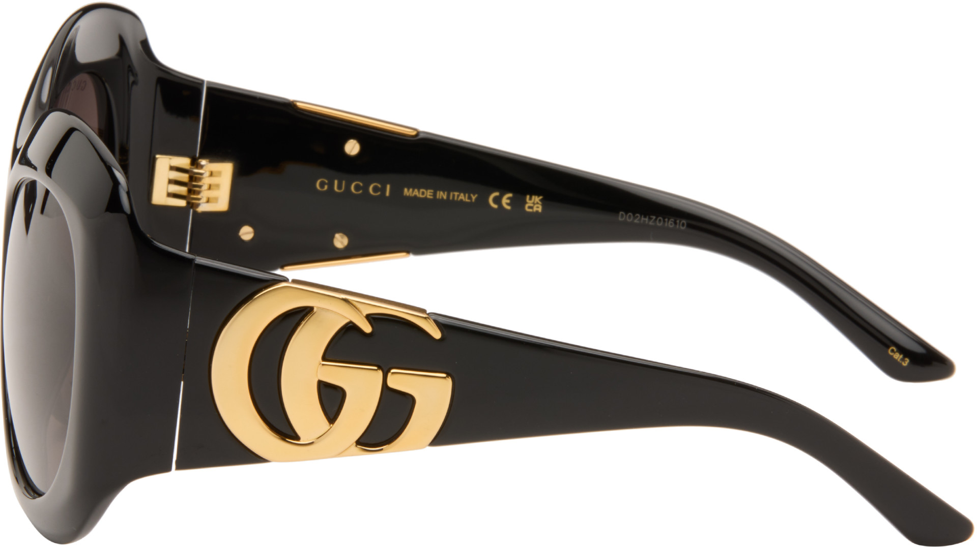 Gucci - Black Round Frame Sunglasses