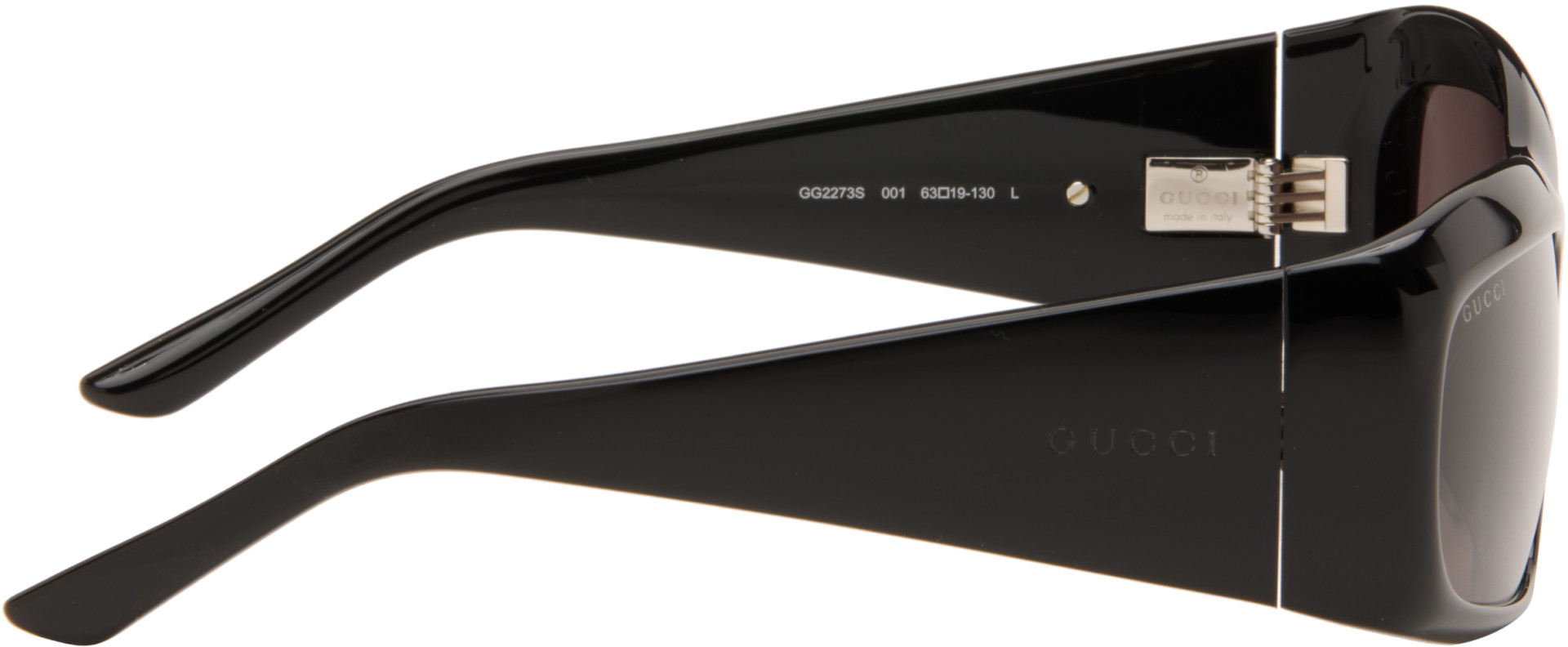 Gucci - Black Rectangular Frame Sunglasses