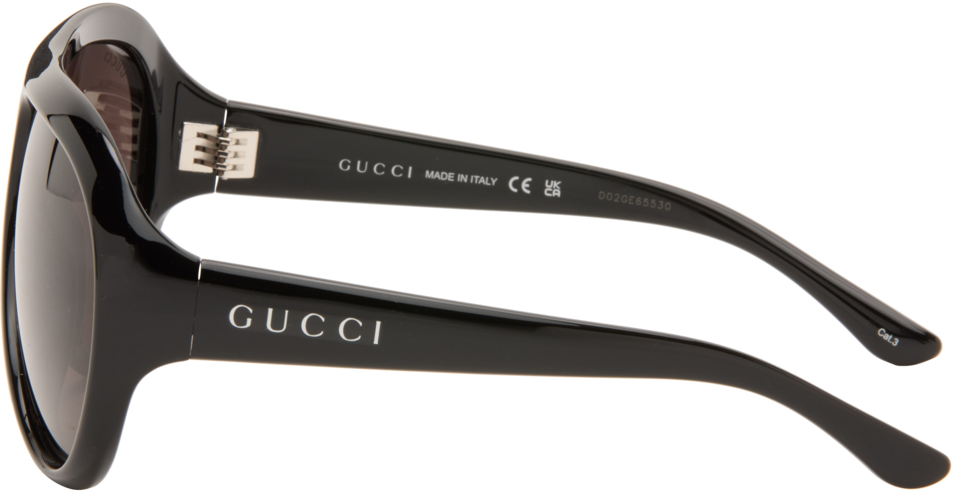Gucci - Black Pilot Frame Sunglasses