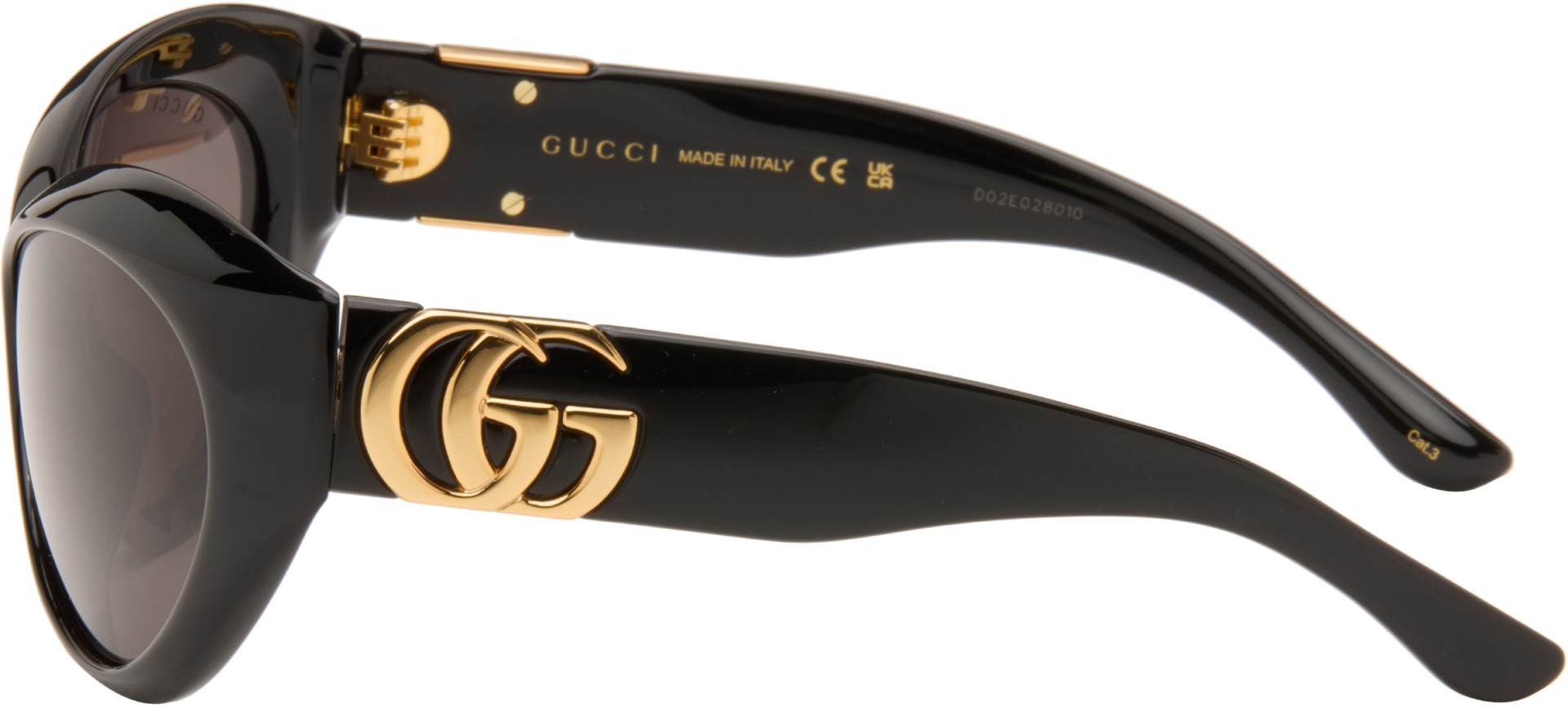 Gucci: Black Cat Eye Frame Sunglasses | SSENSE Canada