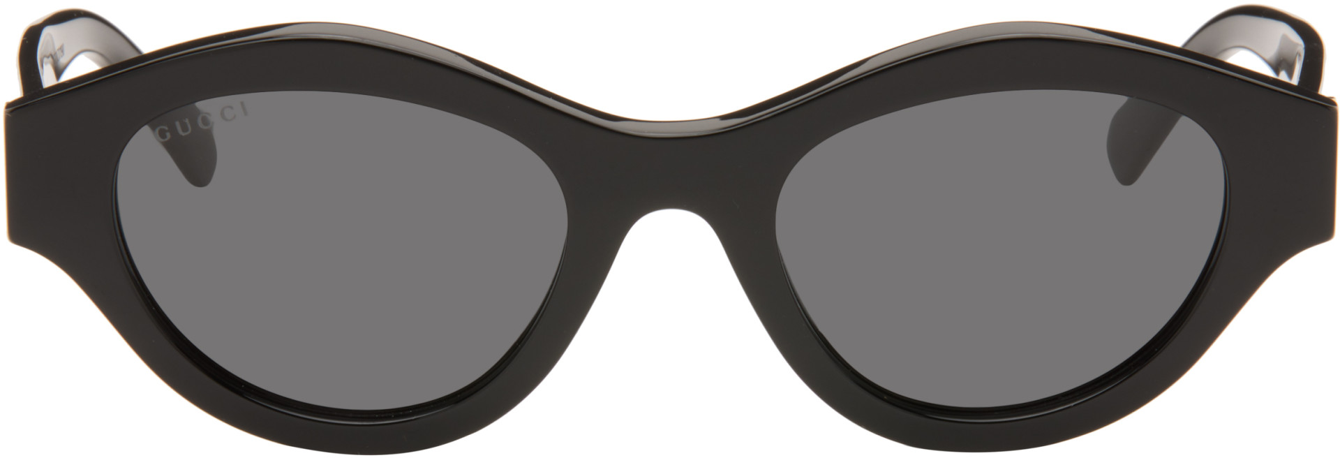 Gucci ブラック キャットアイ サングラス Gucci: Black Cat-Eye Frame Sunglasses | SSENSE