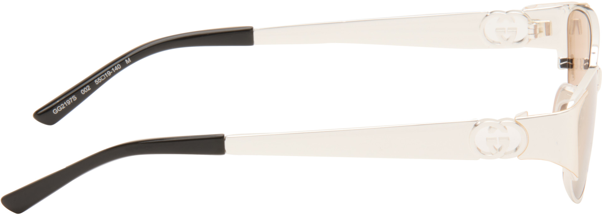 Gucci - Silver Oval-Frame Sunglasses