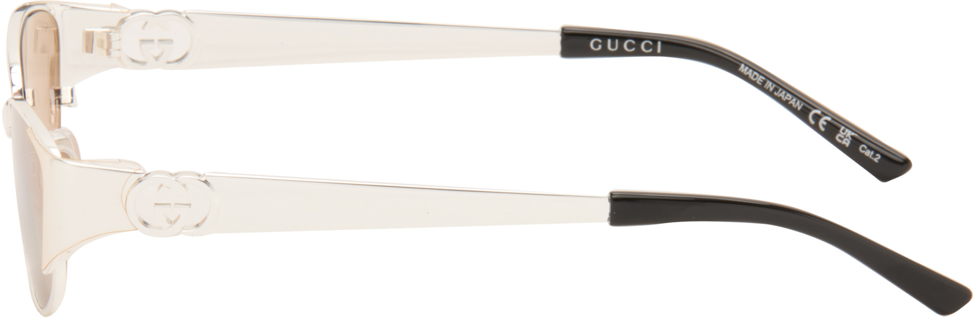 Gucci - Silver Oval-Frame Sunglasses