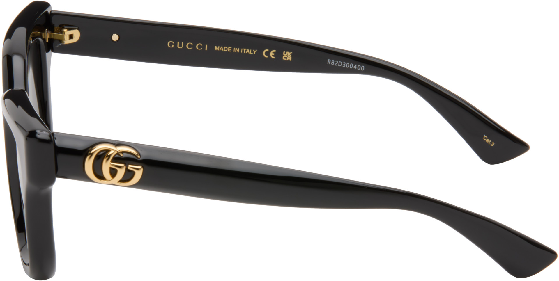 Gucci - Black Round Frame Sunglasses