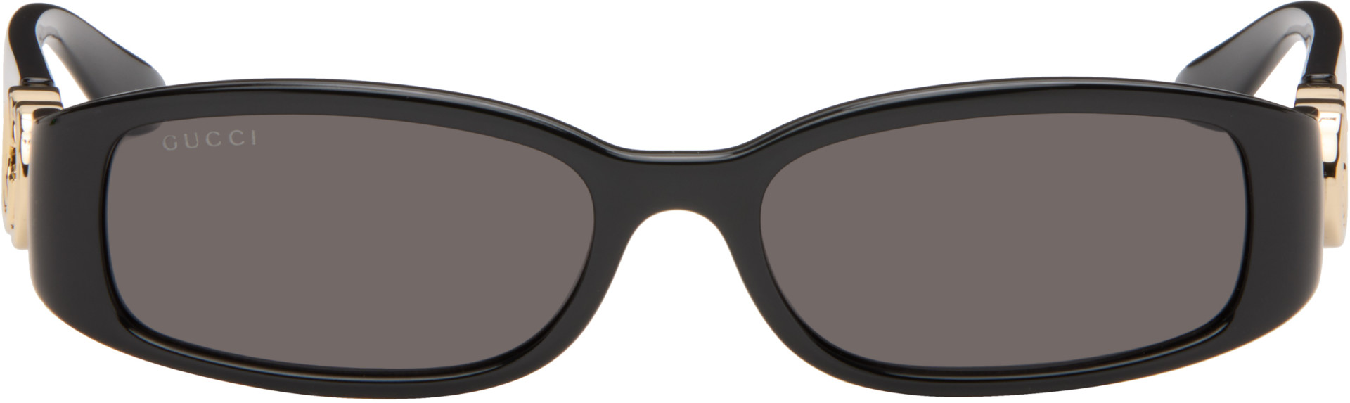 Gucci - Black Rectangular Frame Sunglasses