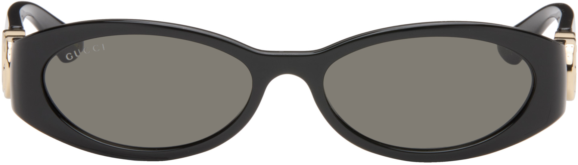Gucci - Black Oval Frame Sunglasses