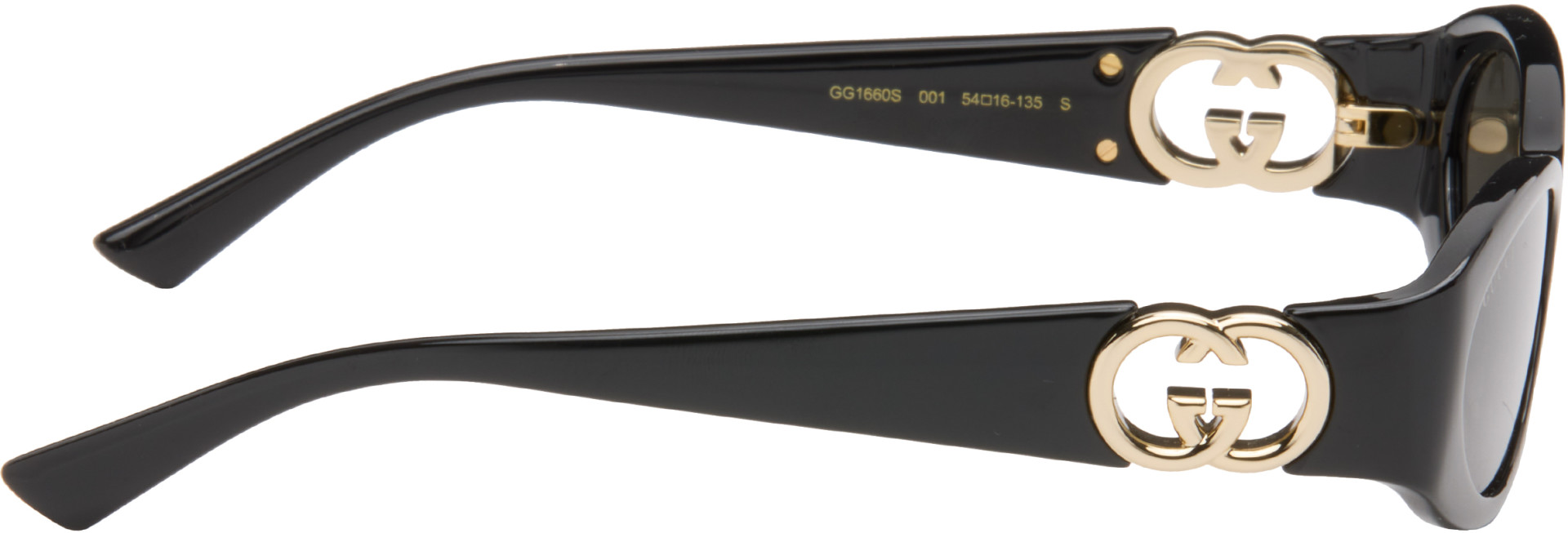 Gucci - Black Oval Frame Sunglasses