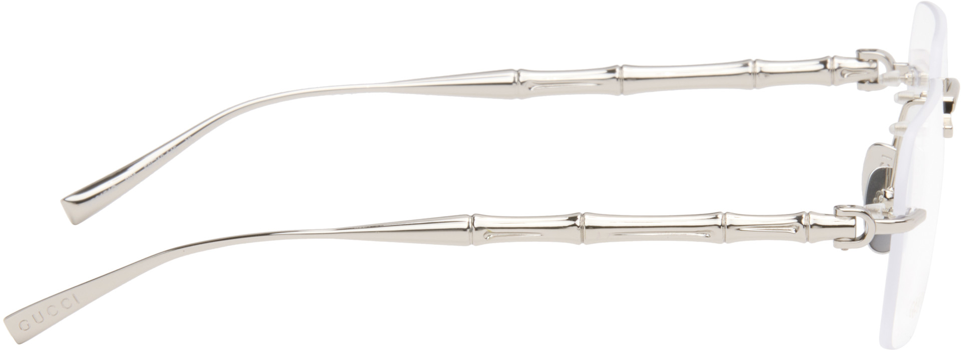 Gucci - Silver Rectangular Glasses