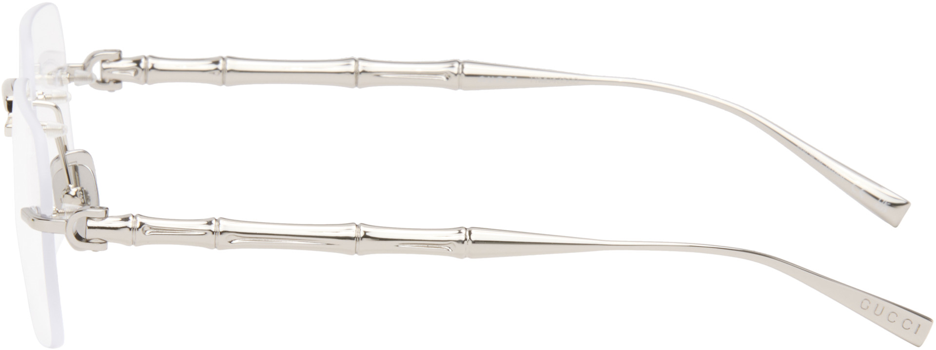Gucci - Silver Rectangular Glasses