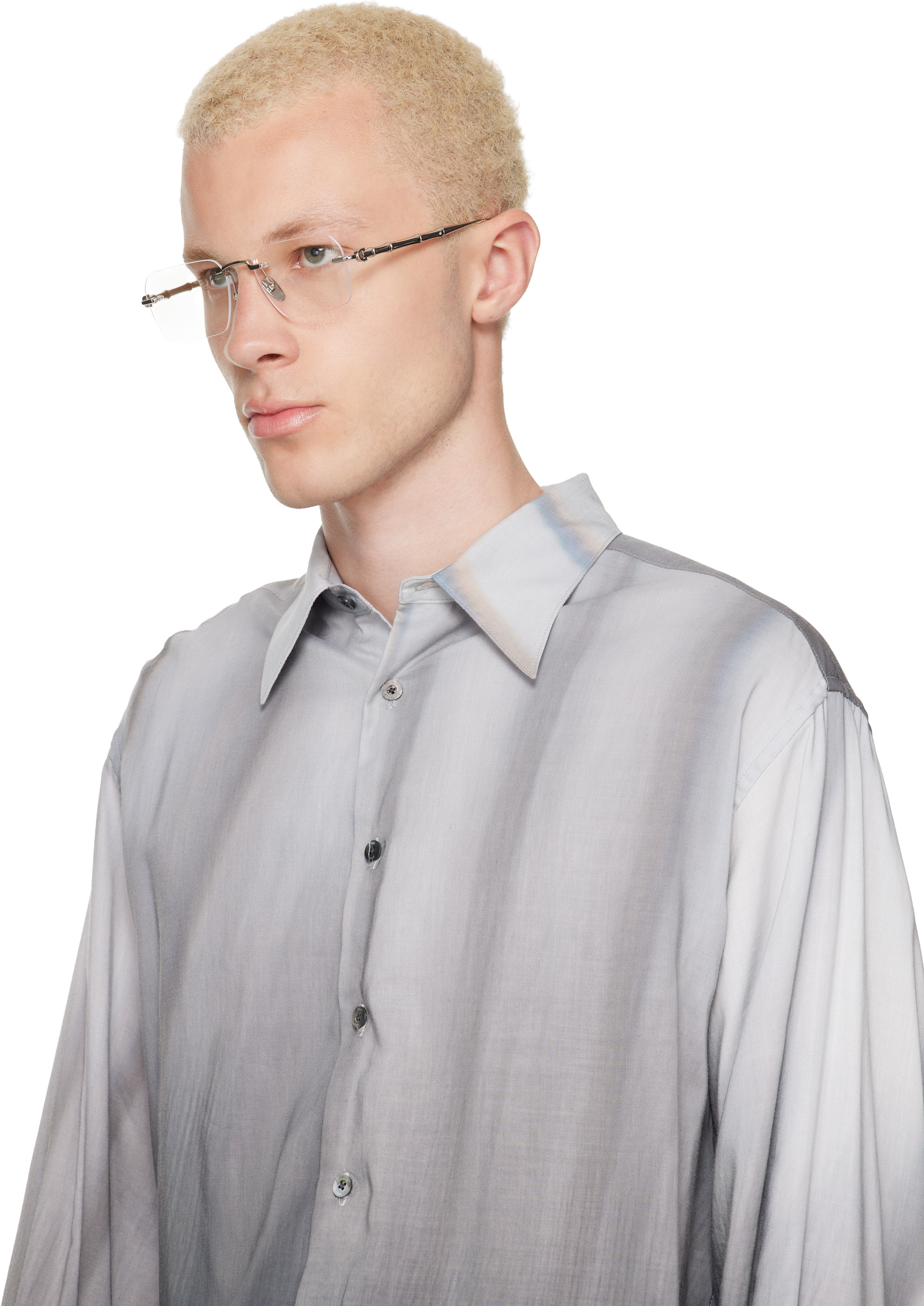 Gucci - Silver Rectangular Glasses