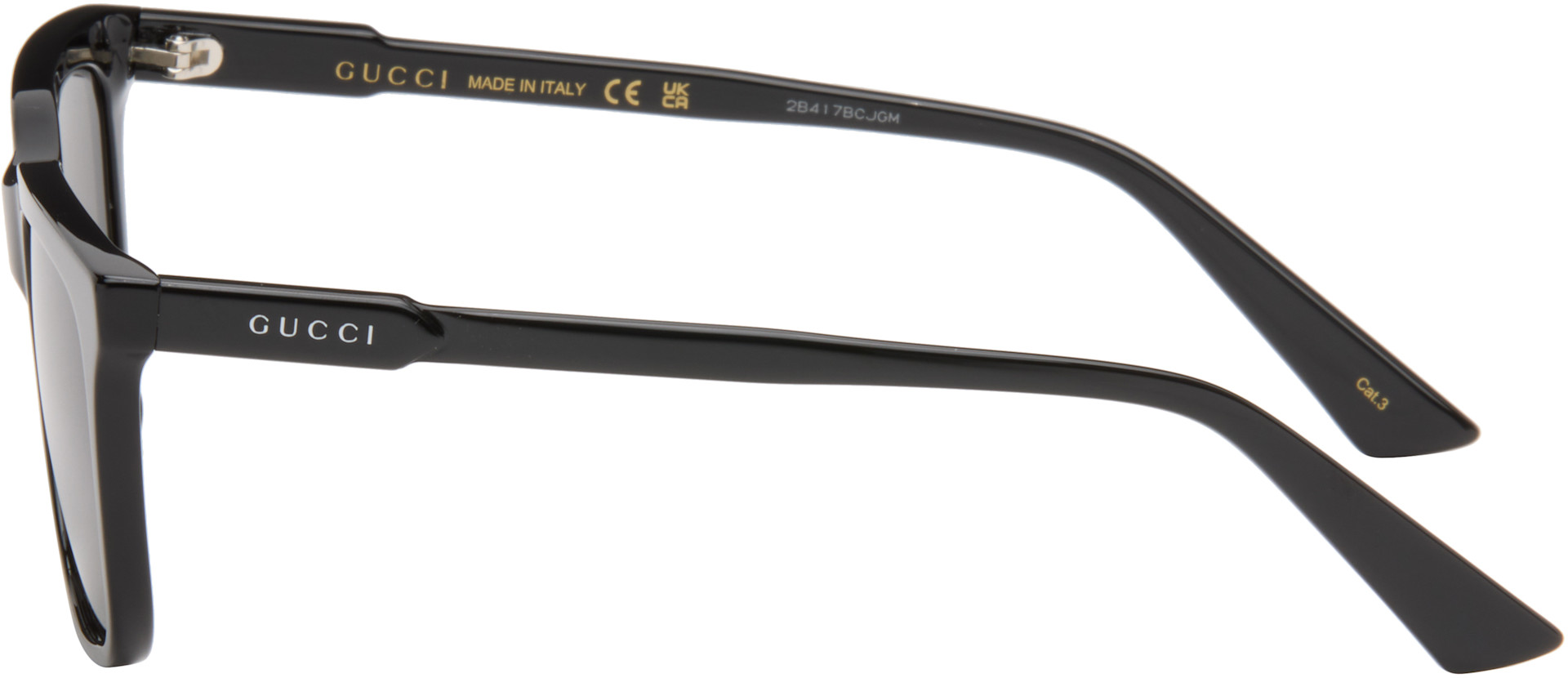 Gucci - Black Rectangular Sunglasses