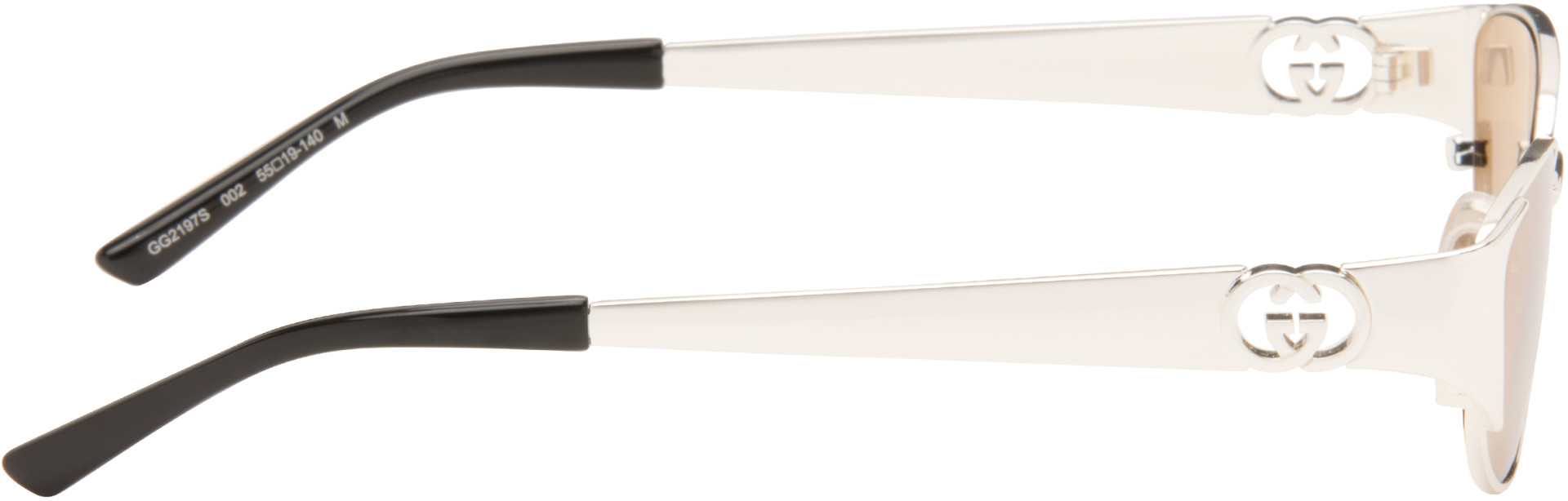 Gucci - Silver Oval-Frame Sunglasses