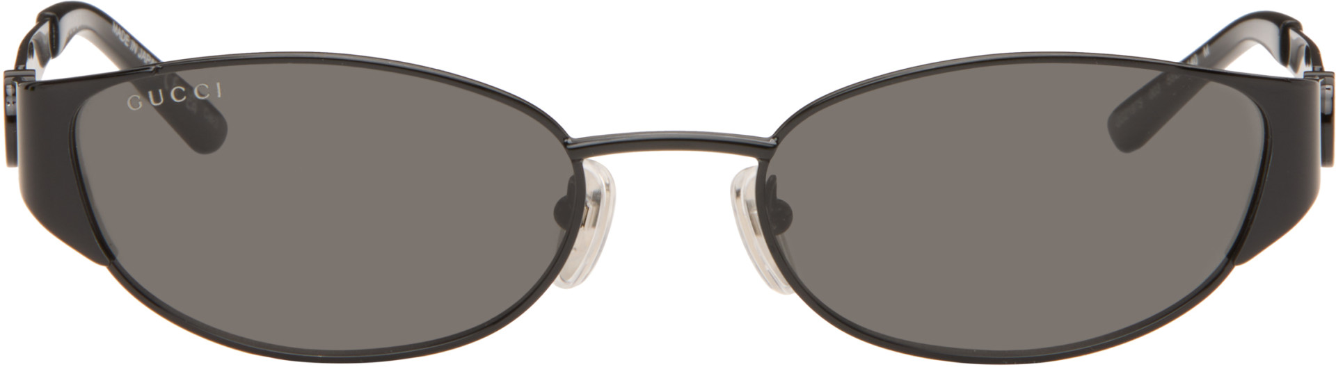 Gucci - Black Oval-Frame Sunglasses