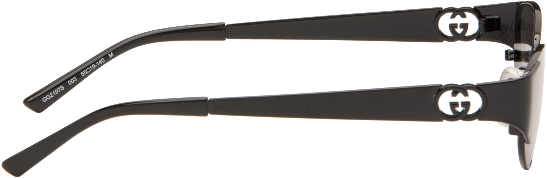 Gucci - Black Oval-Frame Sunglasses