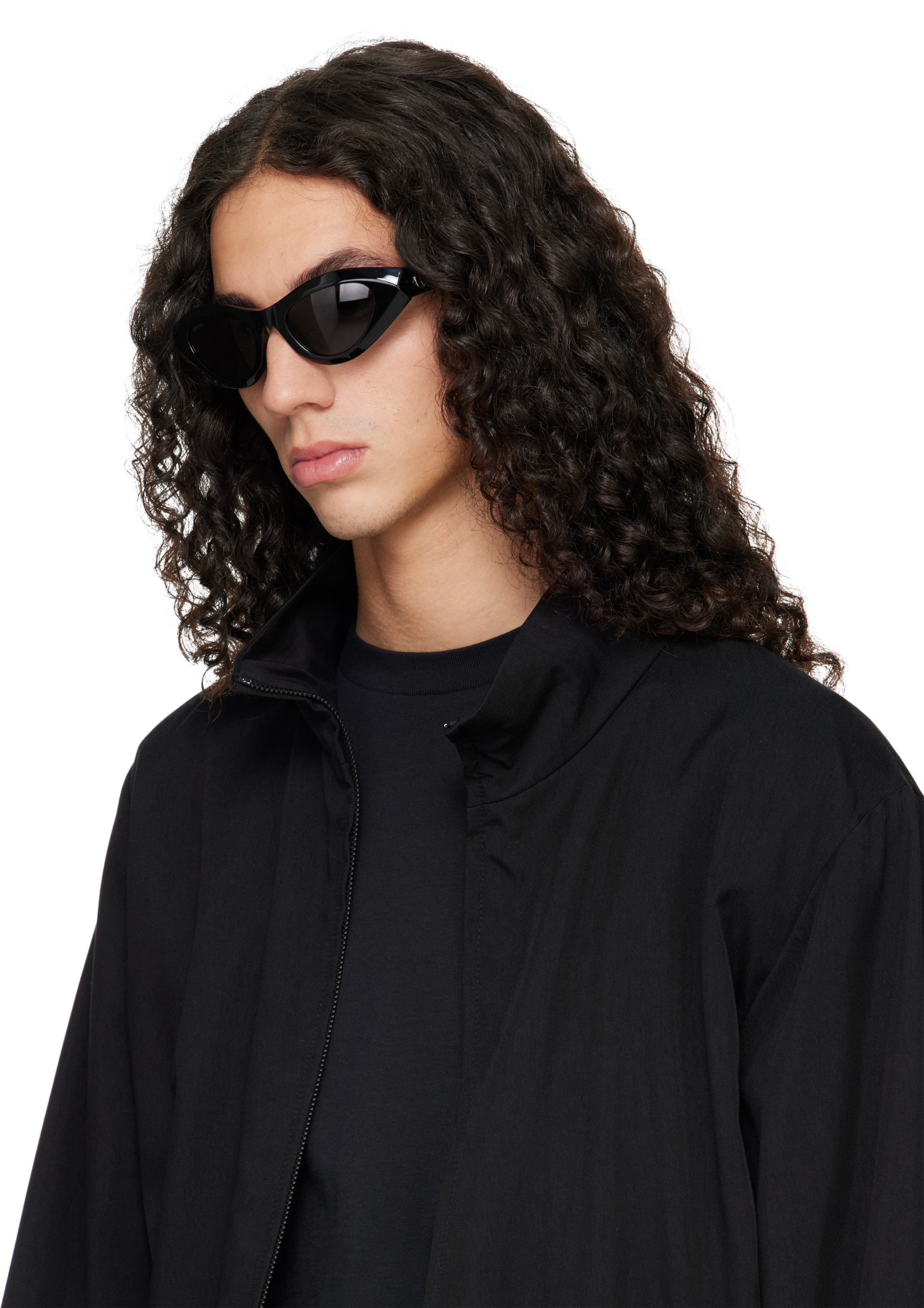 Gucci - Black Geometric-Frame Sunglasses