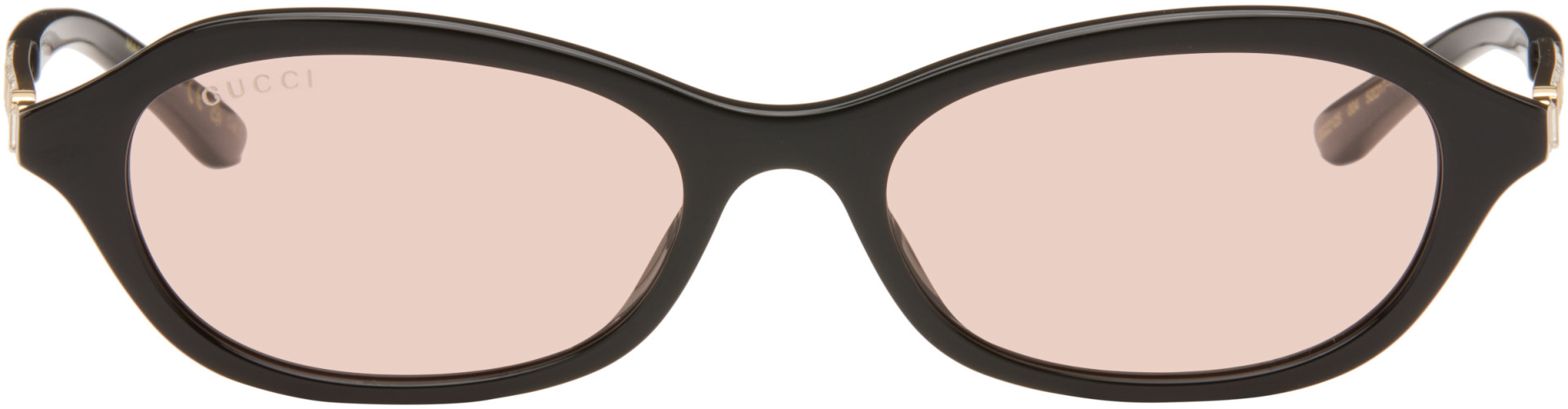 Gucci - Black Oval-Frame Sunglasses
