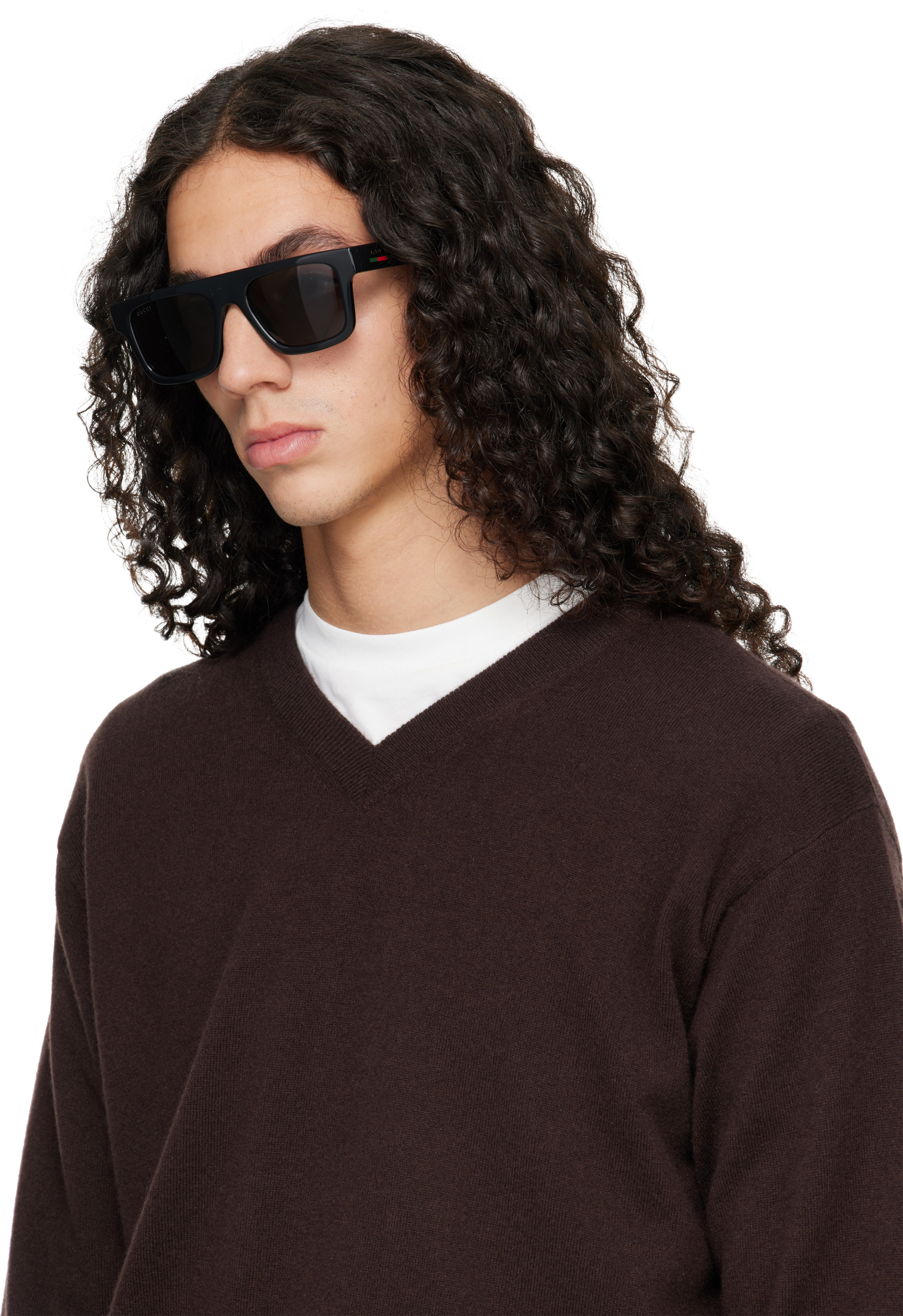 Gucci - Black Square-Frame Sunglasses