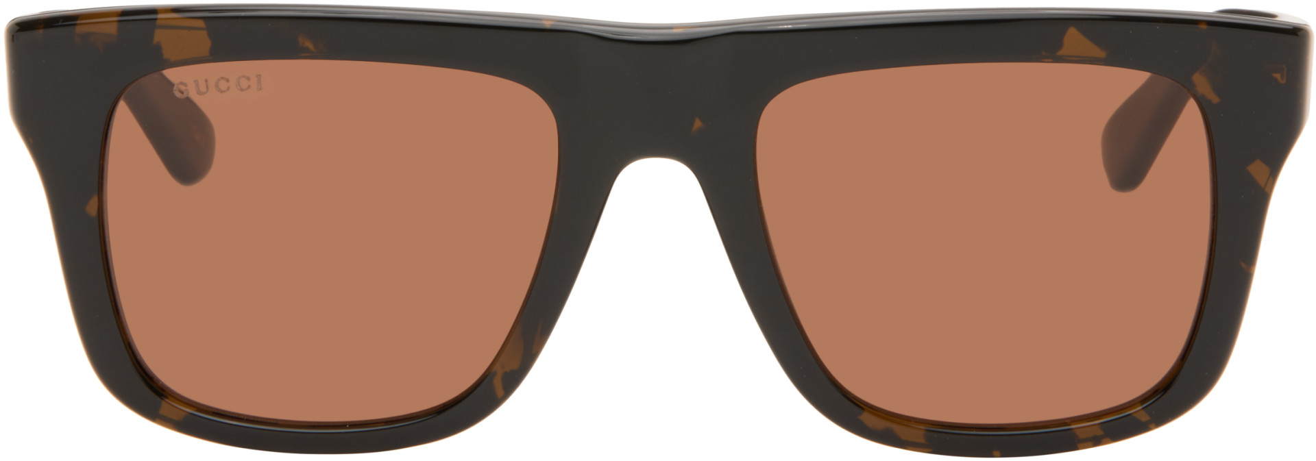 Gucci - Brown Square Frame Sunglasses