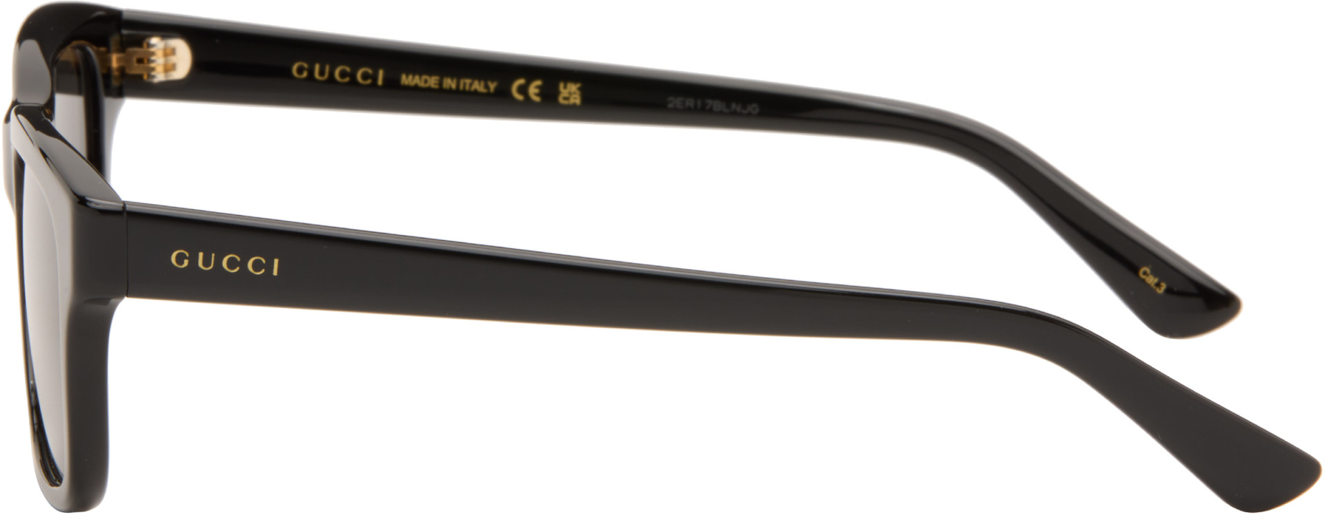 Gucci - Black Rectangular-Frame Sunglasses