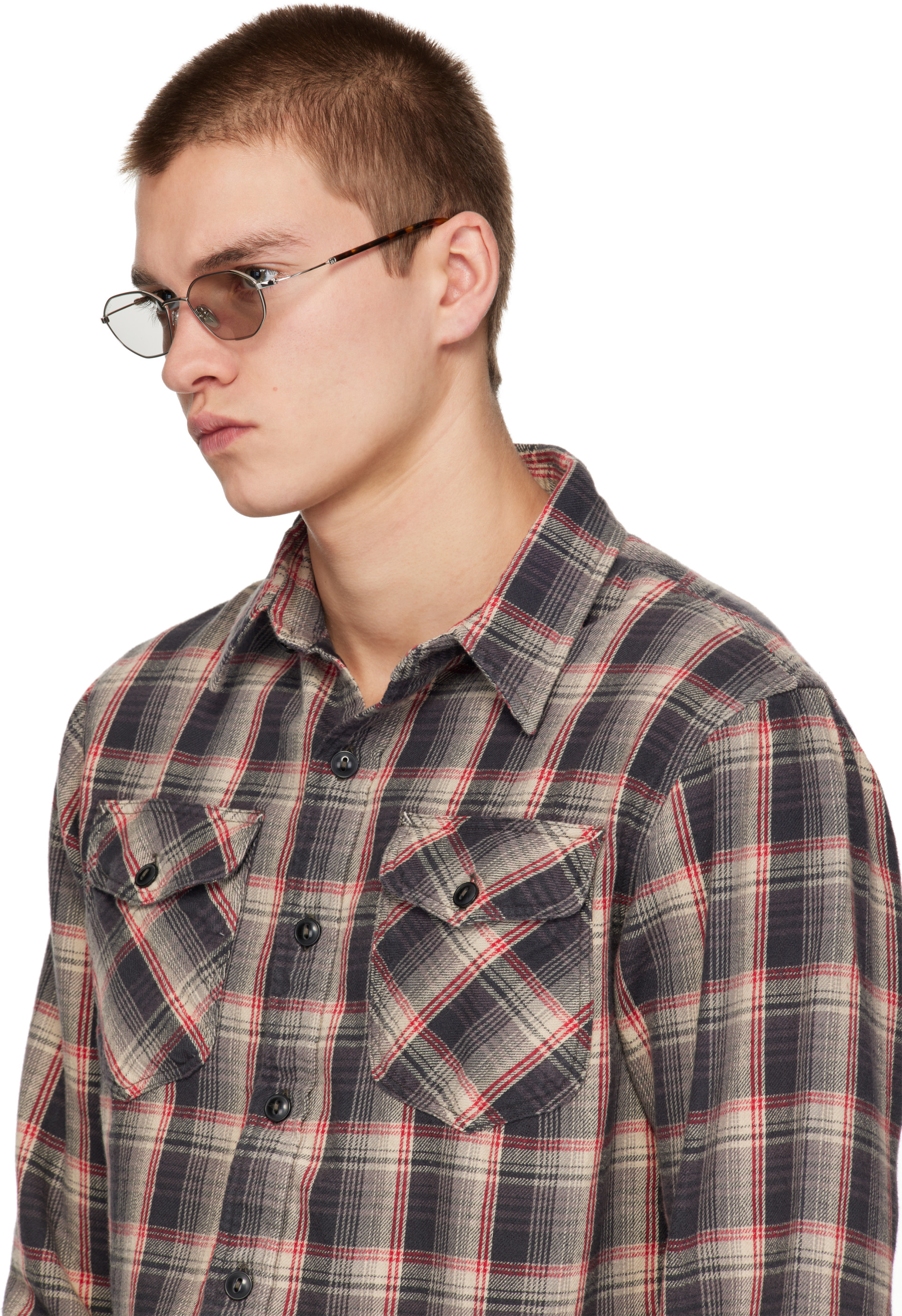Gucci - Silver Emblem Directional Sunglasses