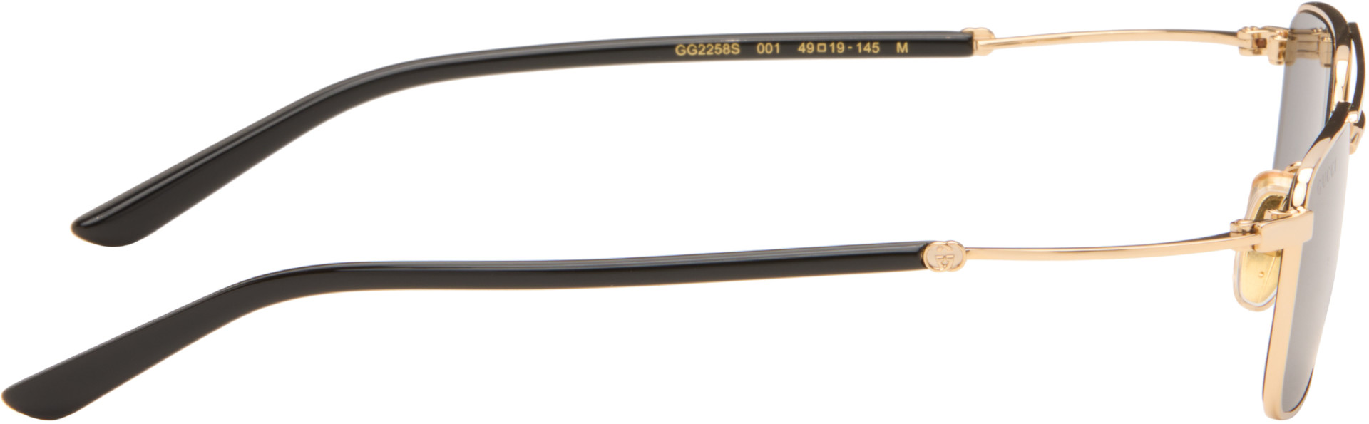 Gucci - Gold Rectangular-Frame Sunglasses