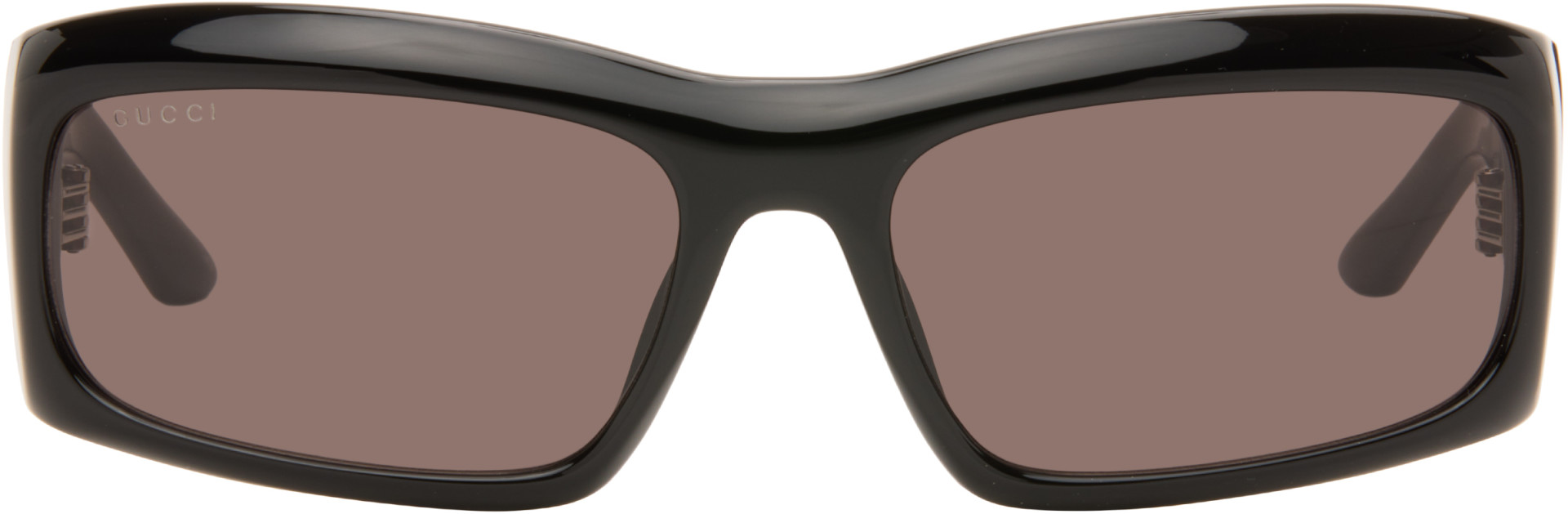 Gucci - Black Rectangular Frame Sunglasses