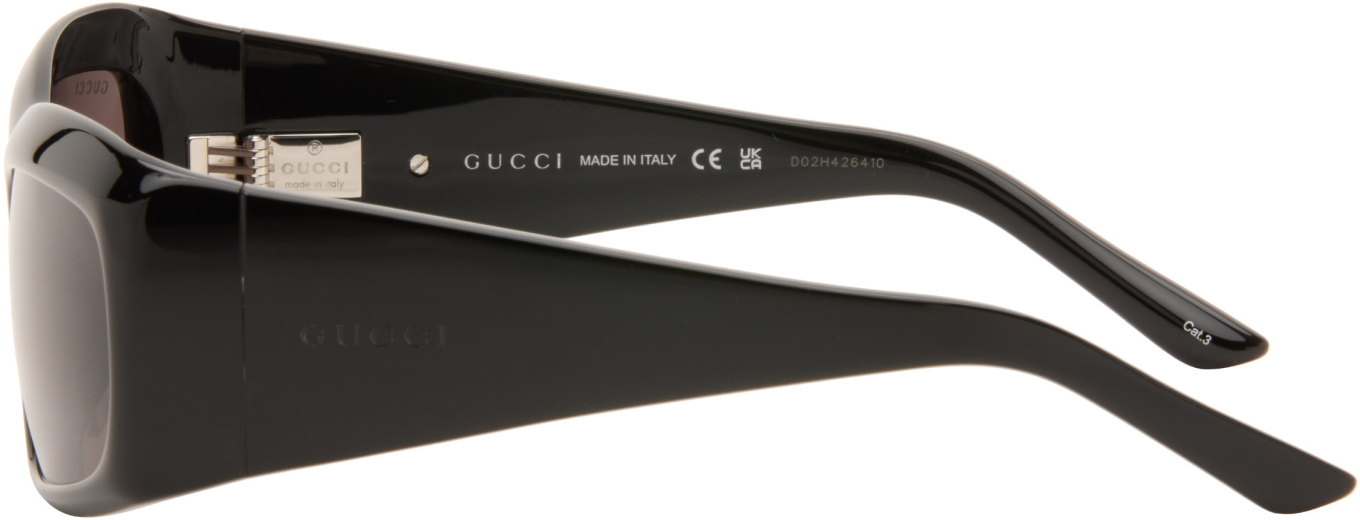 Gucci - Black Rectangular Frame Sunglasses
