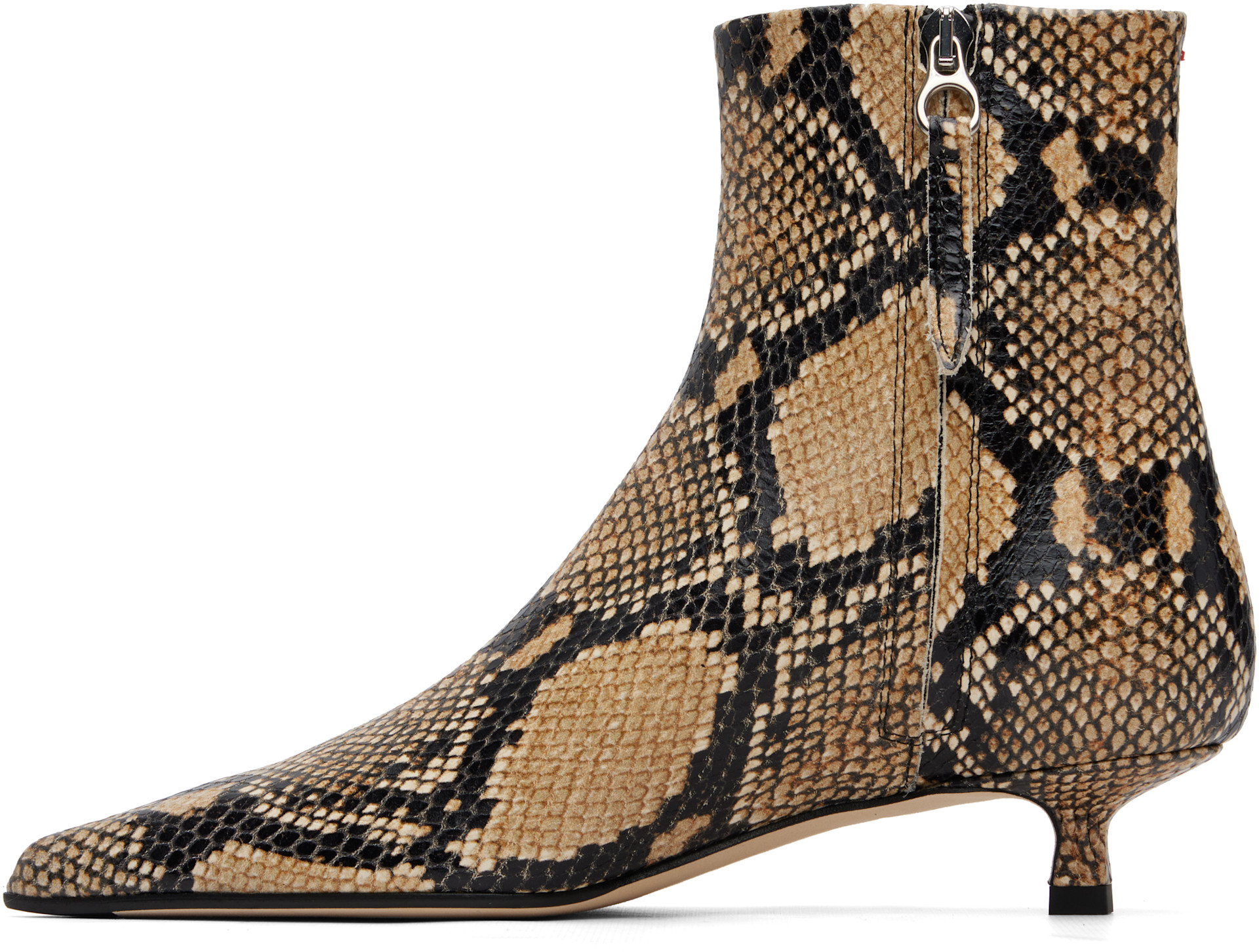 Aeyde - Bottines Sofie beiges en cuir