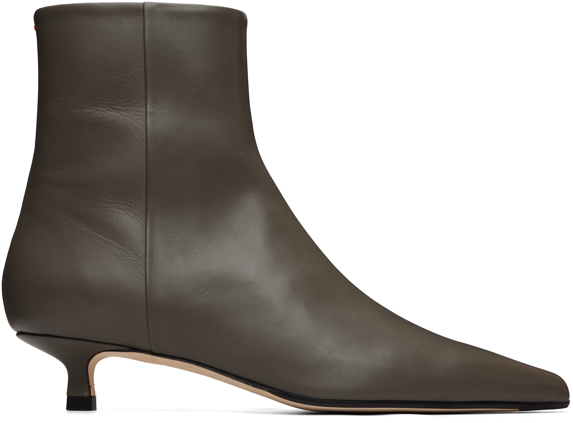Aeyde - Bottines Sofie taupe en cuir