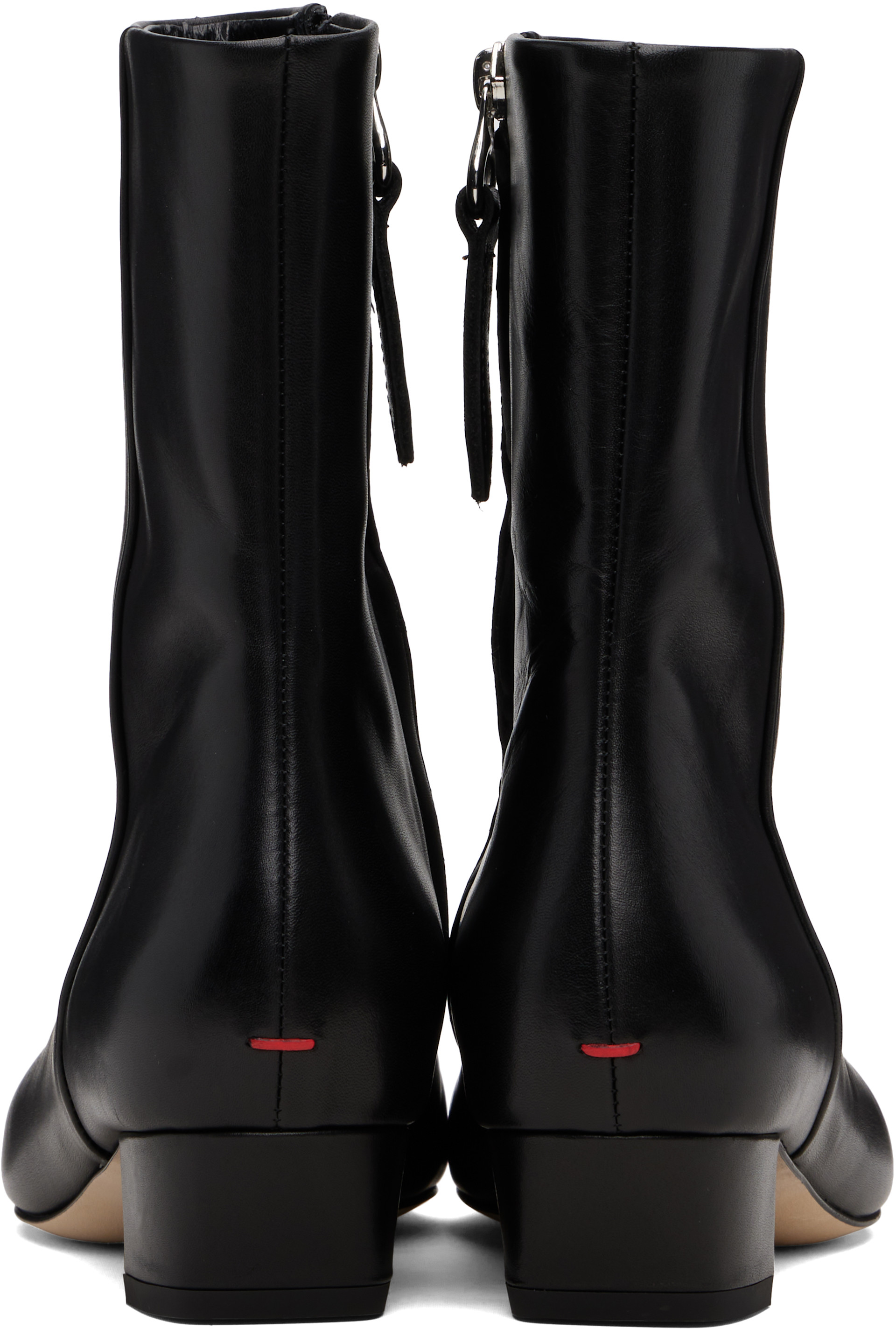 Aeyde - Bottines Yasmin noires en cuir