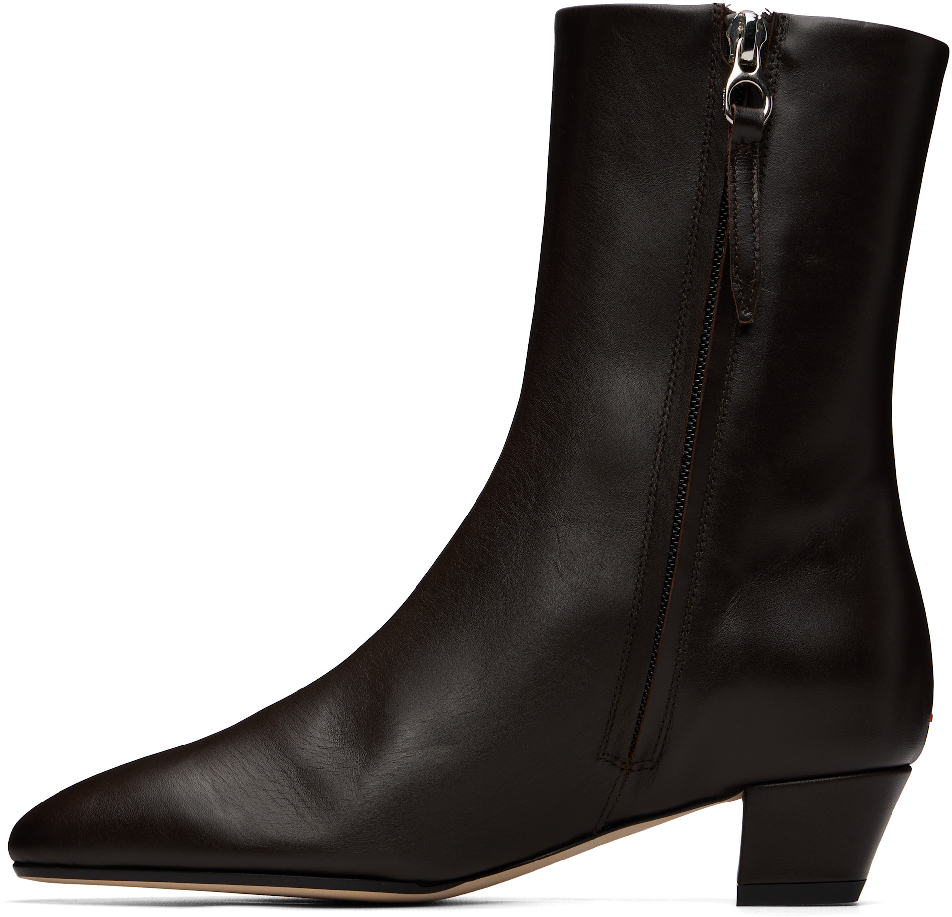 Aeyde - Bottines Yasmin brunes en cuir
