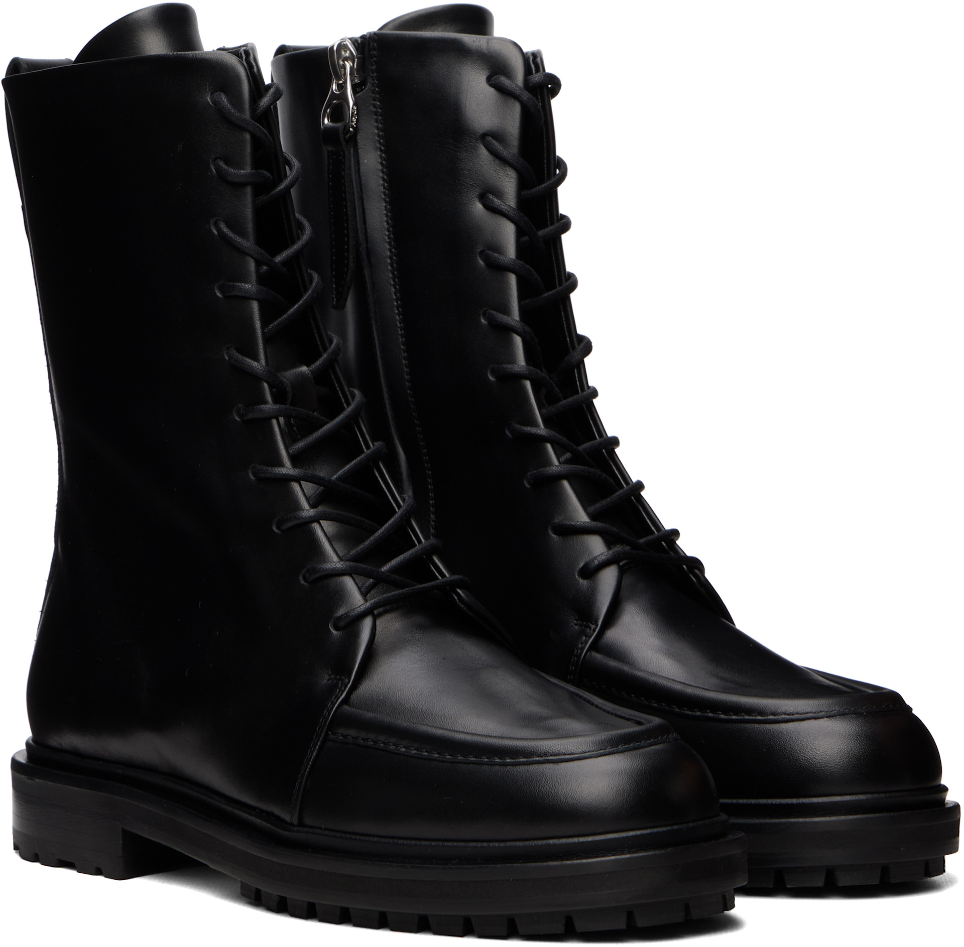 Aeyde - Bottines Tate noires à laçage