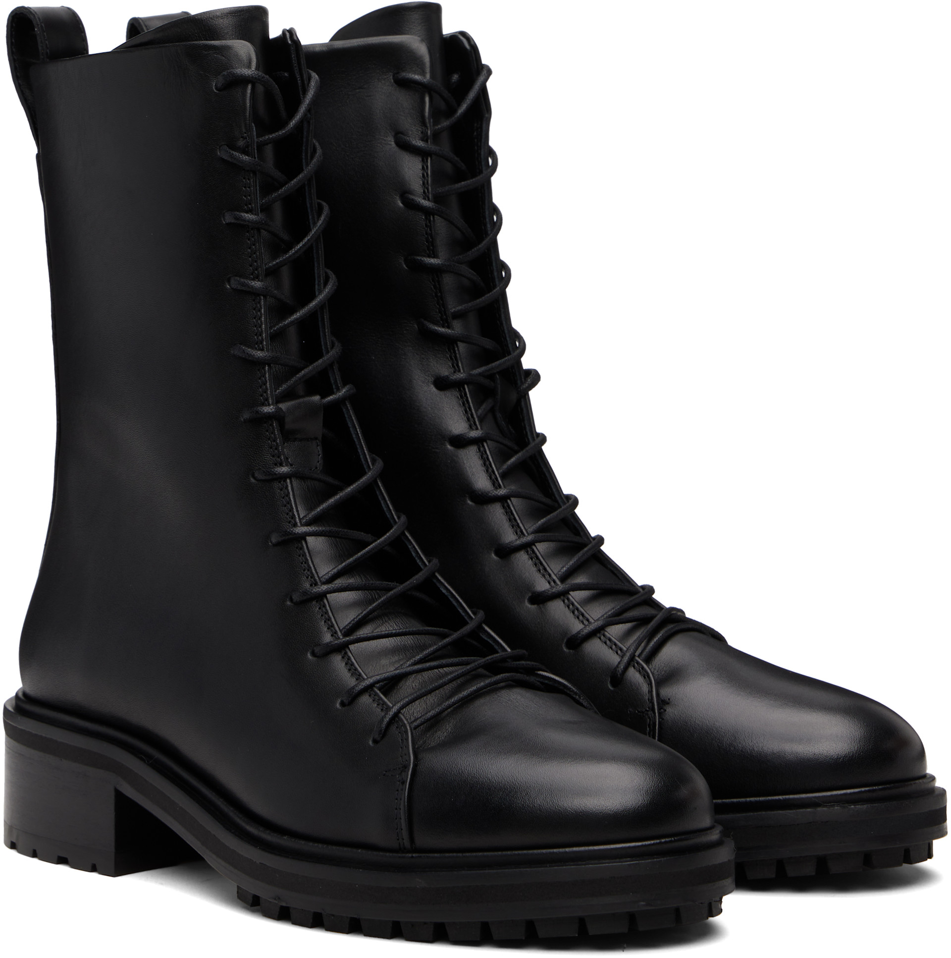 Aeyde - Bottines Isa noires à laçage