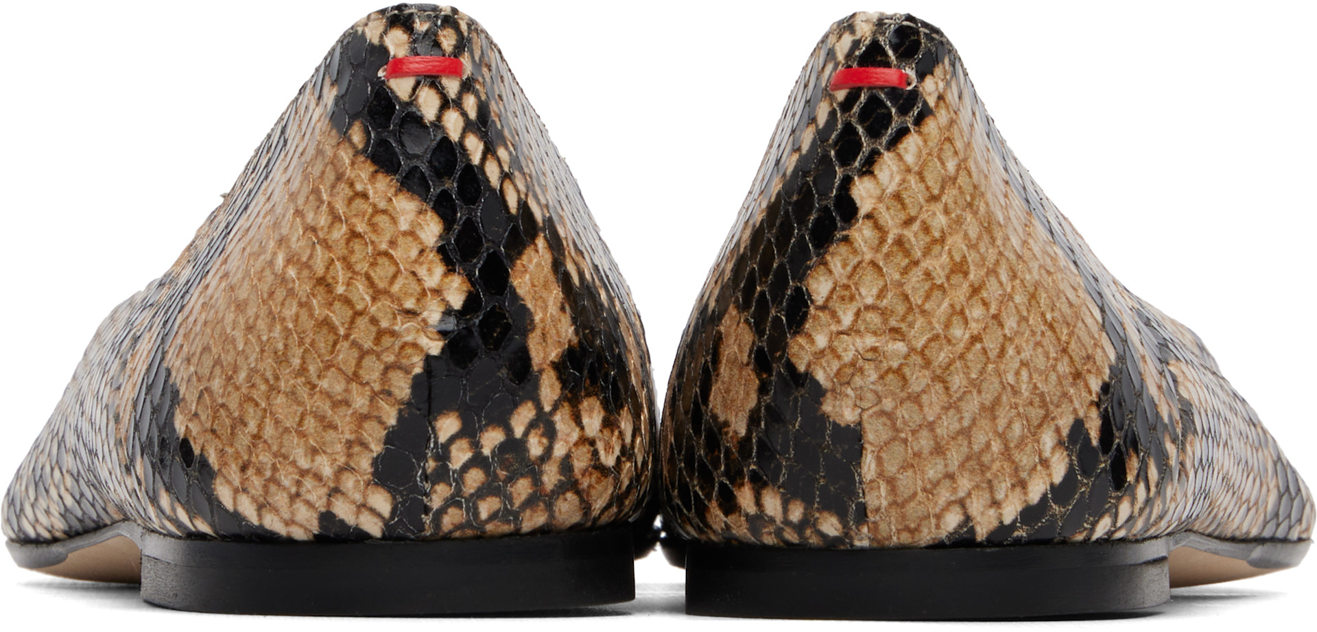 Aeyde - Ballerines Moa beiges à bout pointu