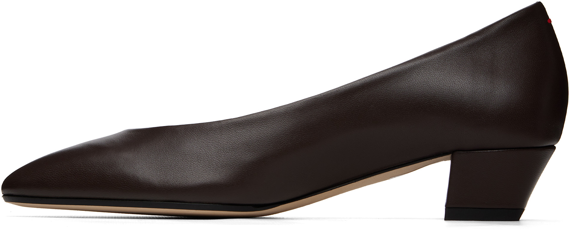 Aeyde - Chaussures à talon basses Helia brunes