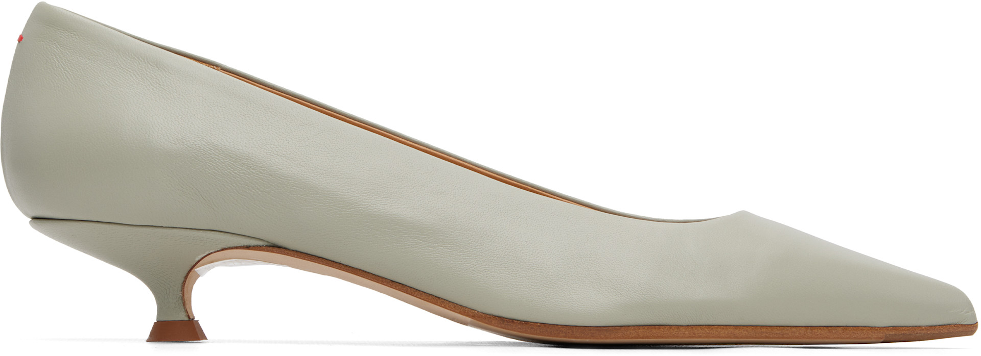 Aeyde - Chaussures à talon Cari grises à bout pointu