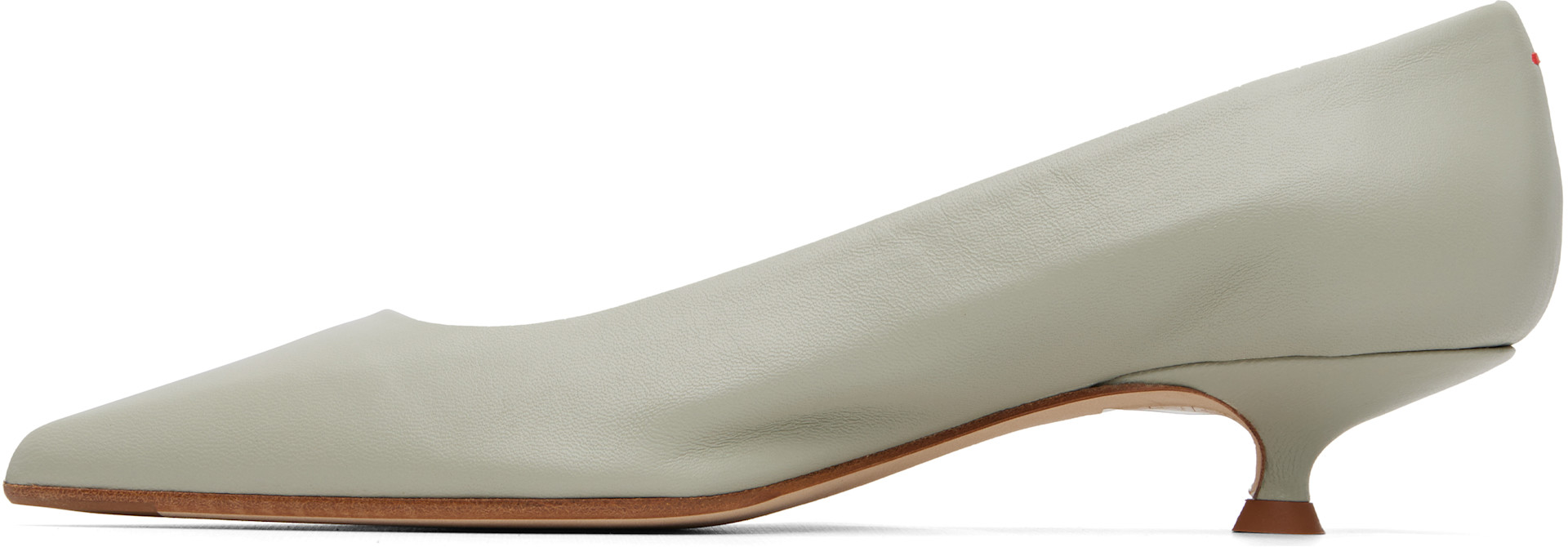 Aeyde - Chaussures à talon Cari grises à bout pointu