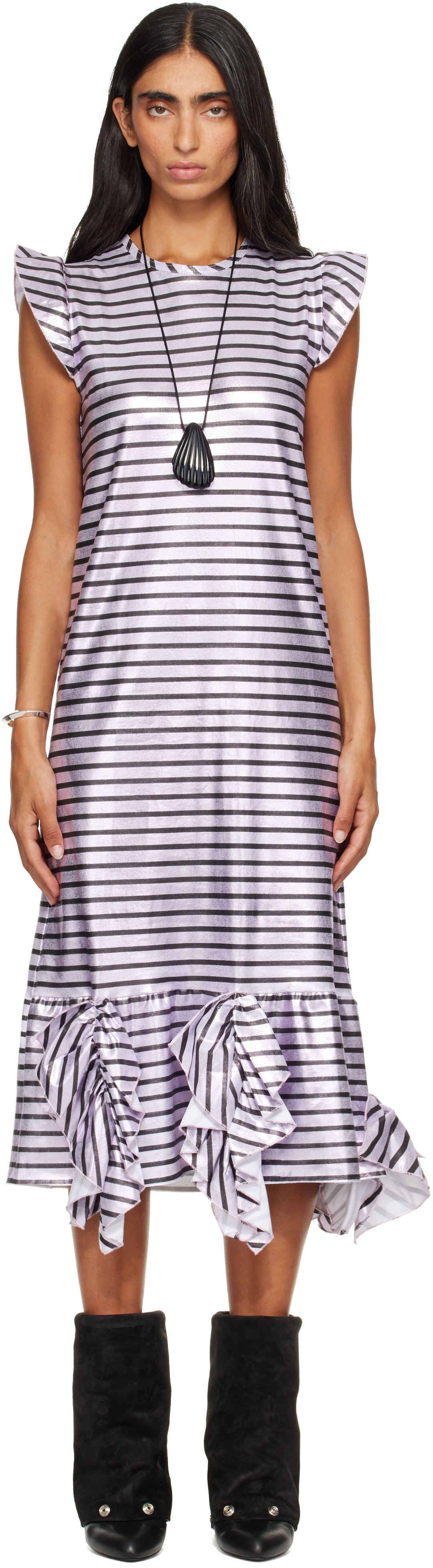 SECONDA - Robe midi Jazz rose