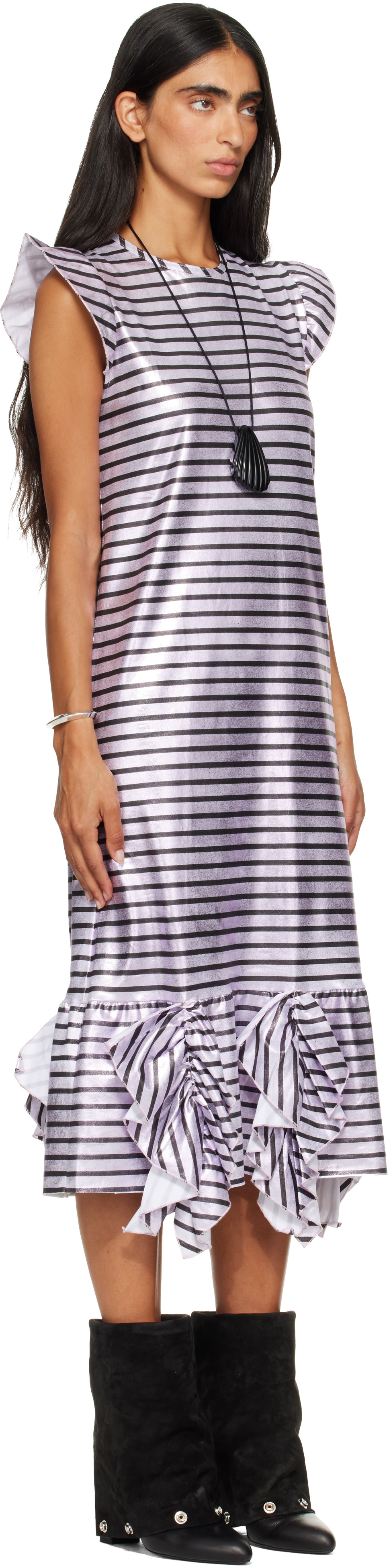 SECONDA - Robe midi Jazz rose