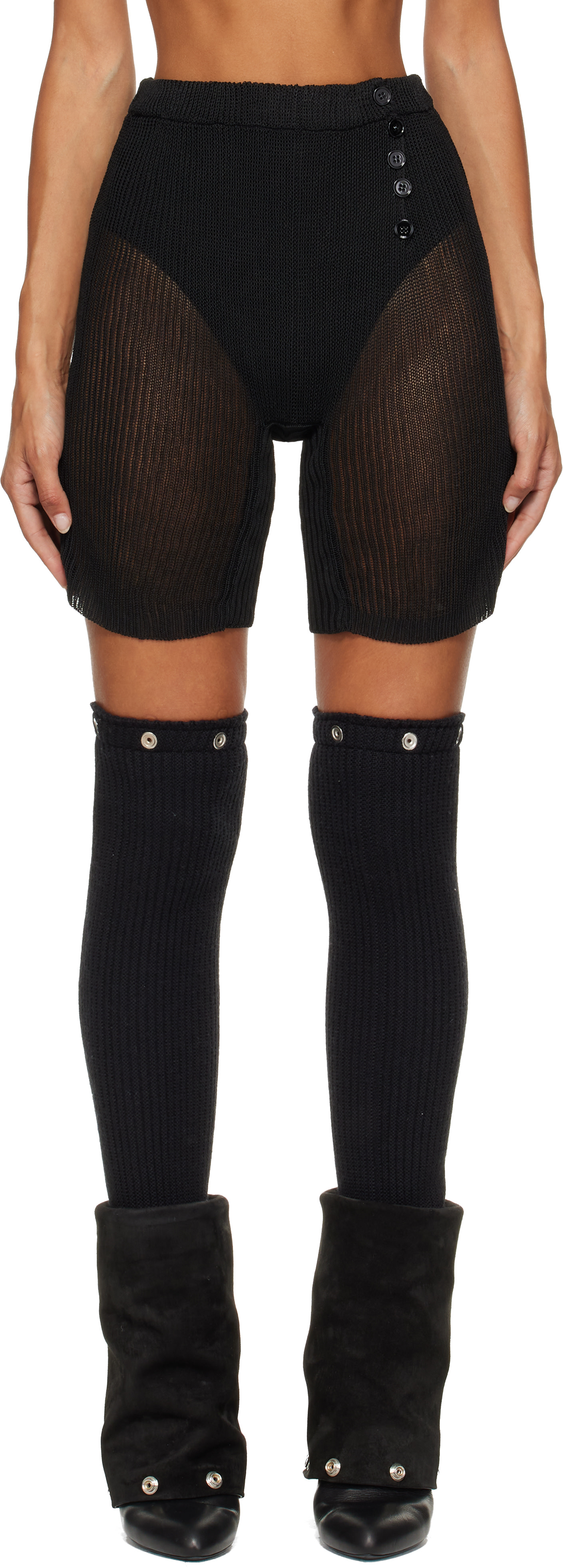 SECONDA - Short noir en tricot