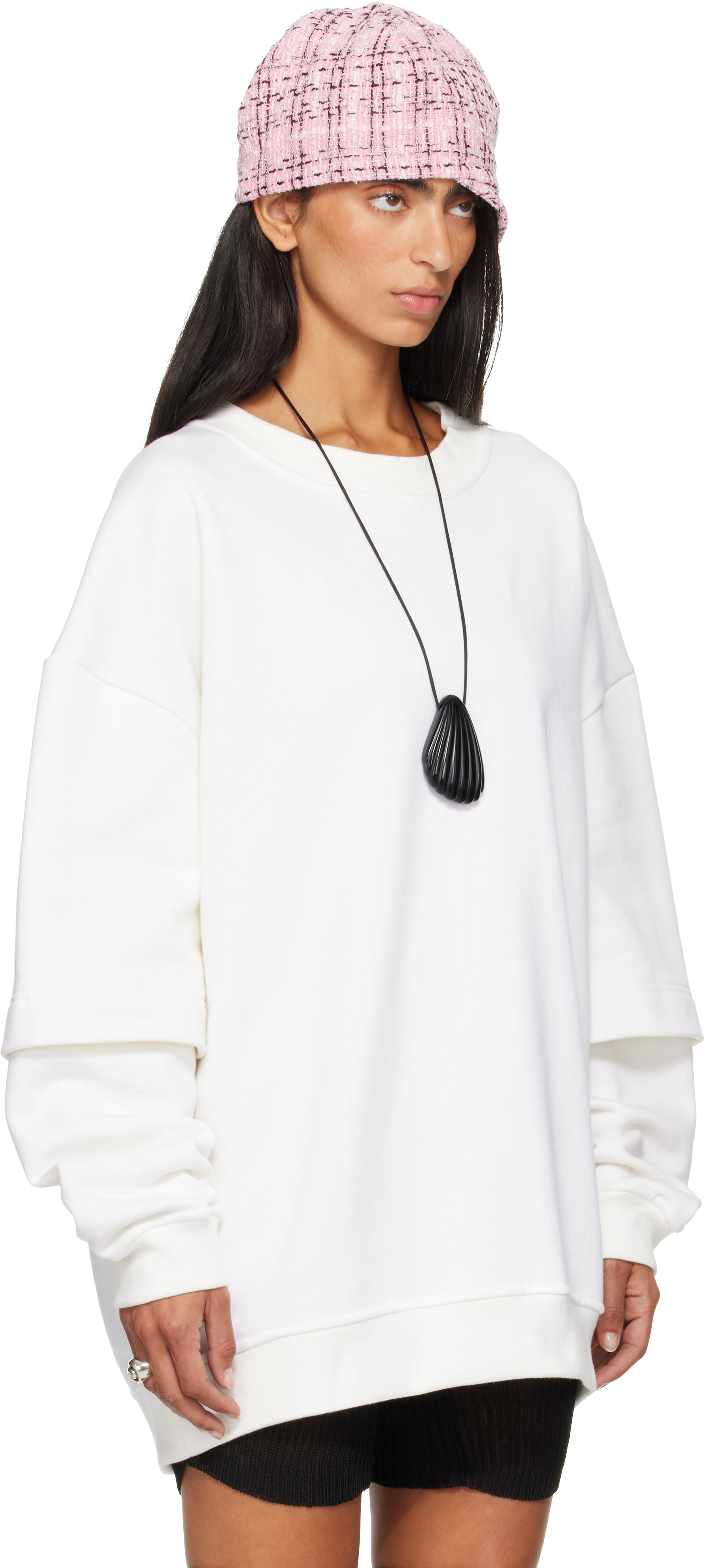 SECONDA - Pull molletonné Luna blanc cassé exclusif à SSENSE