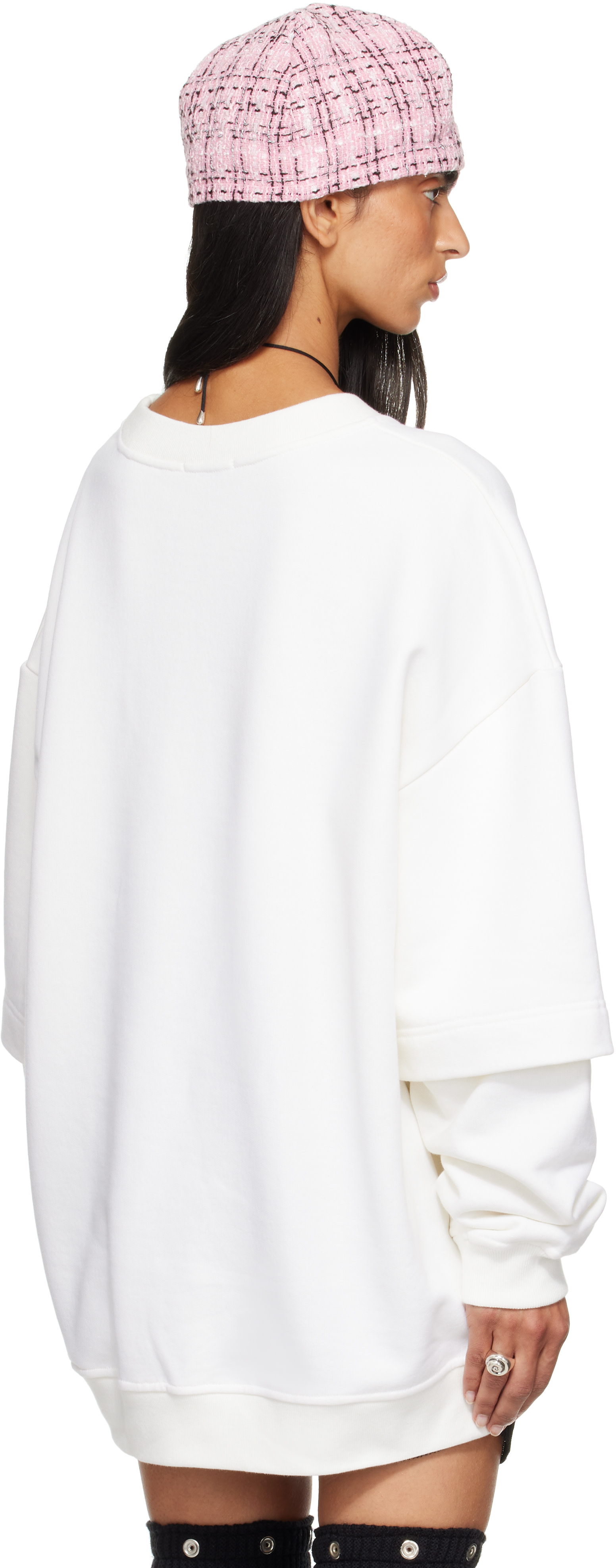 SECONDA - Pull molletonné Luna blanc cassé exclusif à SSENSE